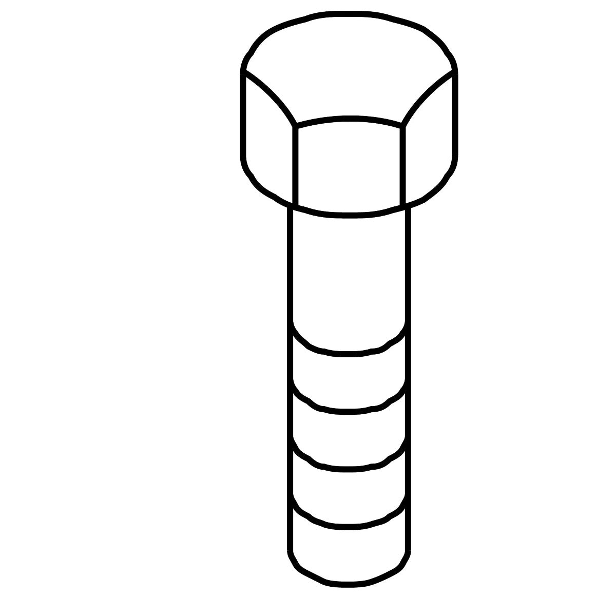 John Deere 08H4726: Hexagonal Head Screw, 1/2" X 7-1/2"