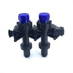 SurePoint Ag 136-04-200400: Dual 4 Psi Check Valve With Dual On / Off Valve - Incl End Cap, 1 / 4" Qc Cap, And 3 / 8" Fptinlet