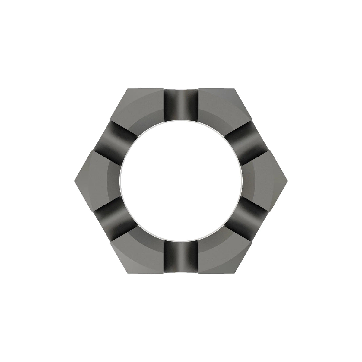 John Deere 14H927: Hexagonal Slotted Nut, 1-1/4"