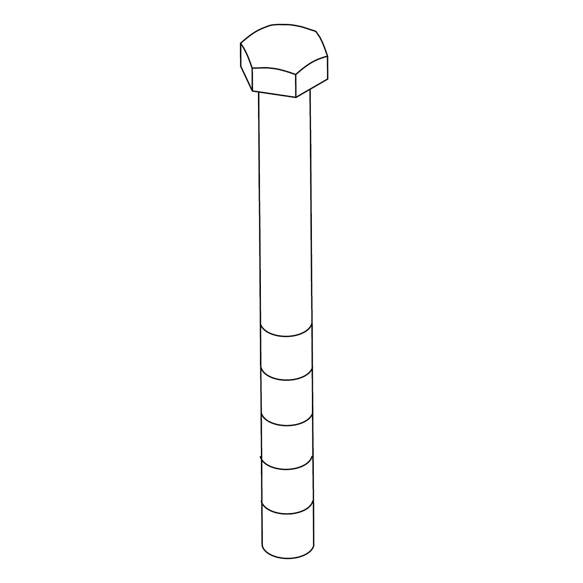 John Deere 19H3630: Hexagonal Head Screw, 7/8" X 7-1/2"