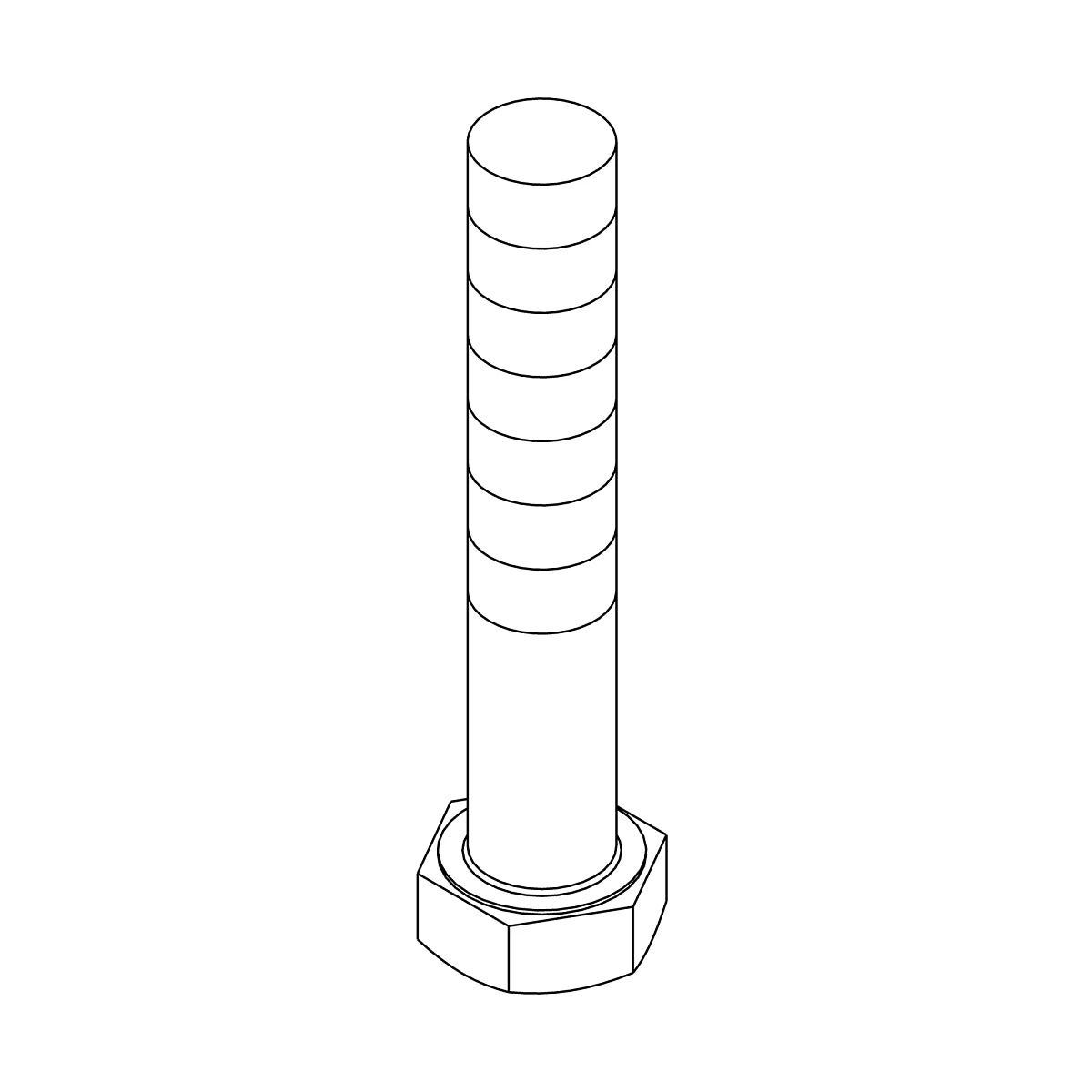 John Deere 19M7937: Hexagonal Head Screw, M24 X 140