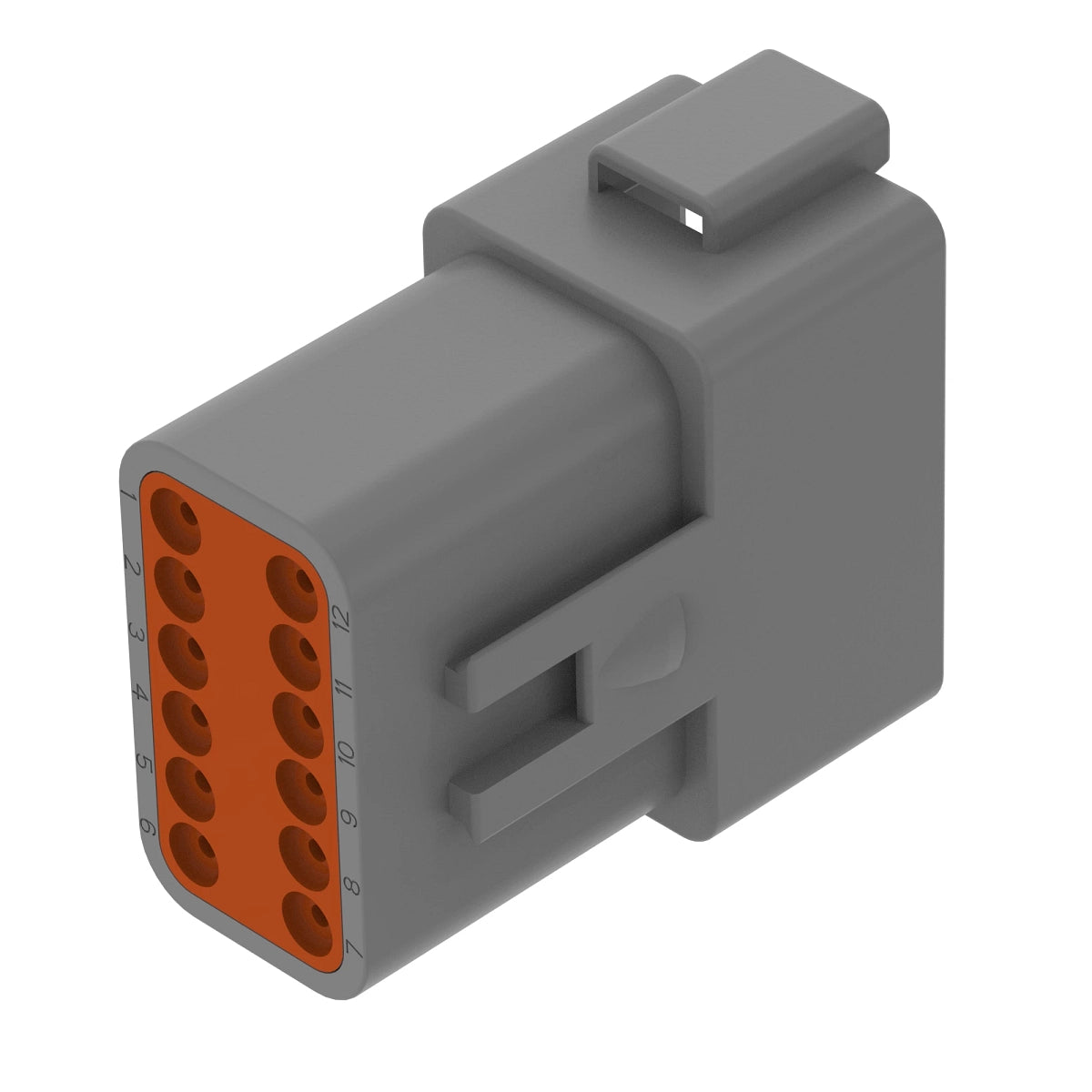 John Deere 57M7633: Gray External Electrical Connector Assembly, 12 Cavities
