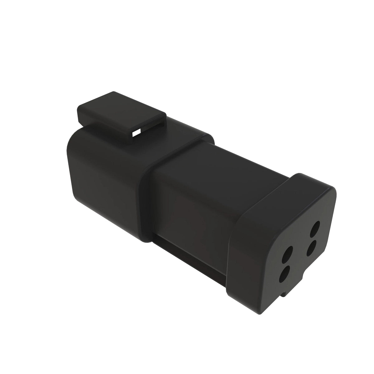 John Deere 57M8017: Black External Electrical Connector Housing, 4 Cavities