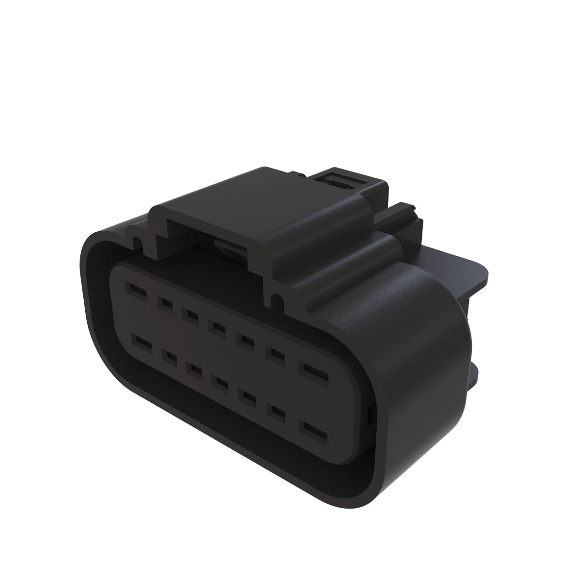 John Deere 57M8920: Black External Electrical Connector Housing, Cavities 14