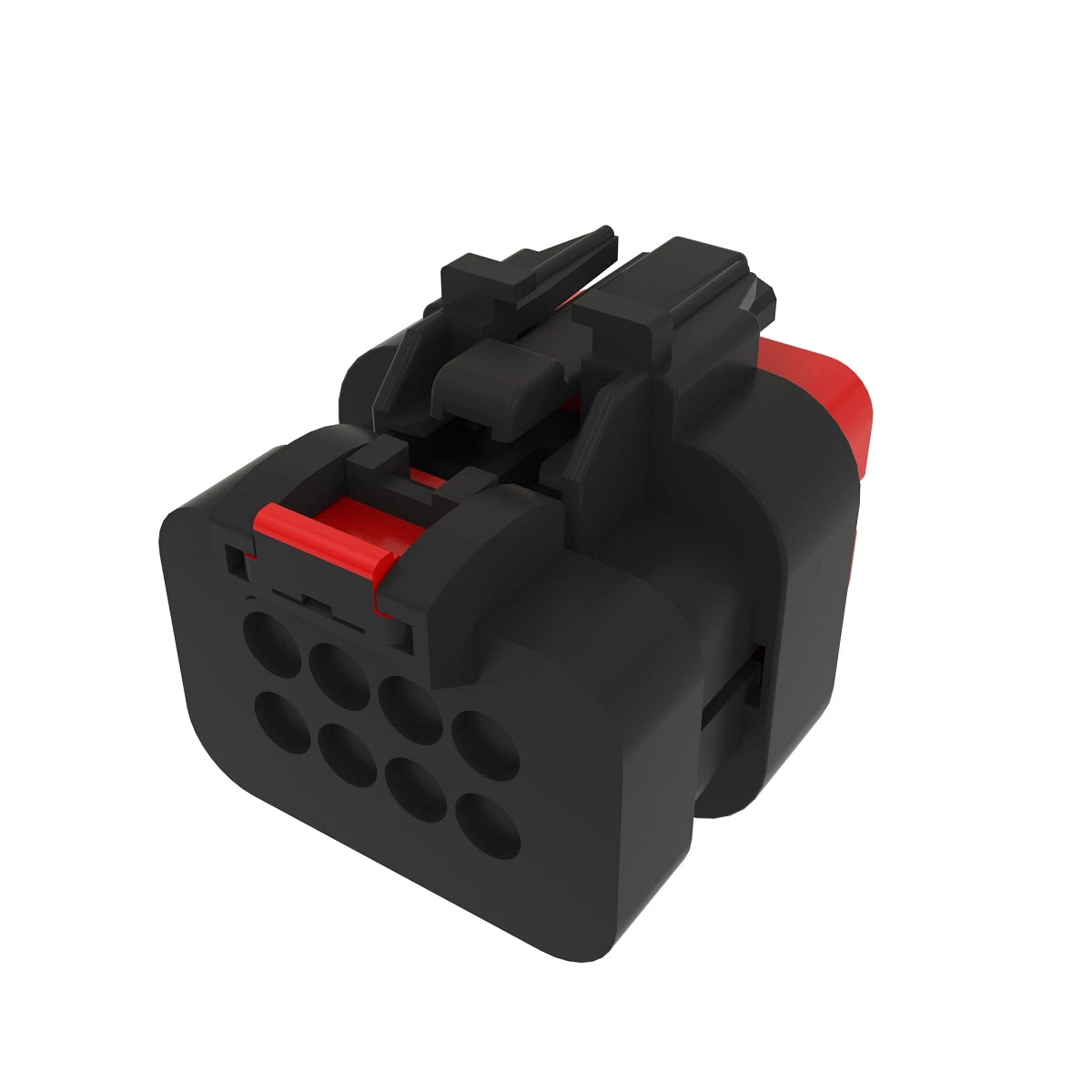 John Deere 57M9756: Red Electrical Connector Housing, 8 Cavities