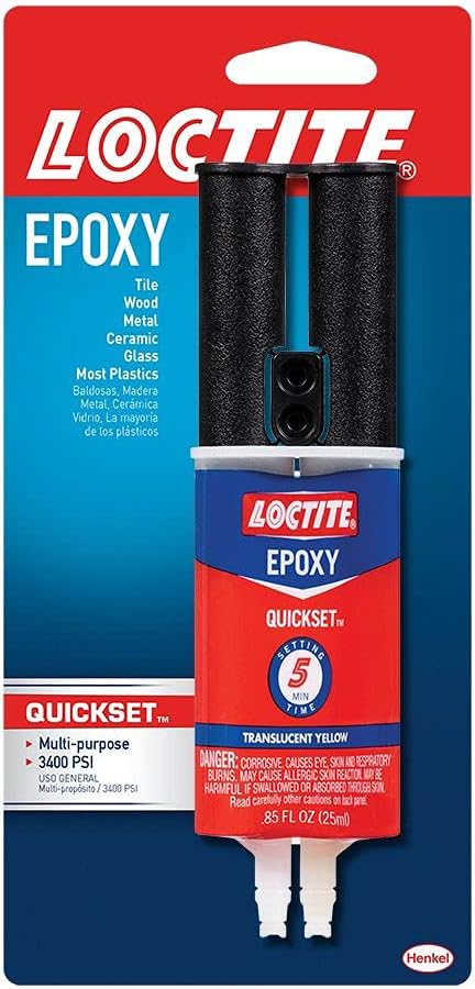 Loctite PM1395391: QUICK SET Auto Epoxy Adhesive, 25 ml (0.85 Fluid Oz) Syringe