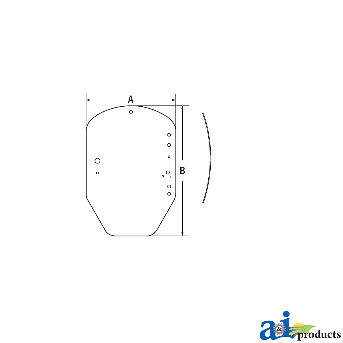 John Deere A-T312628: Windowpane