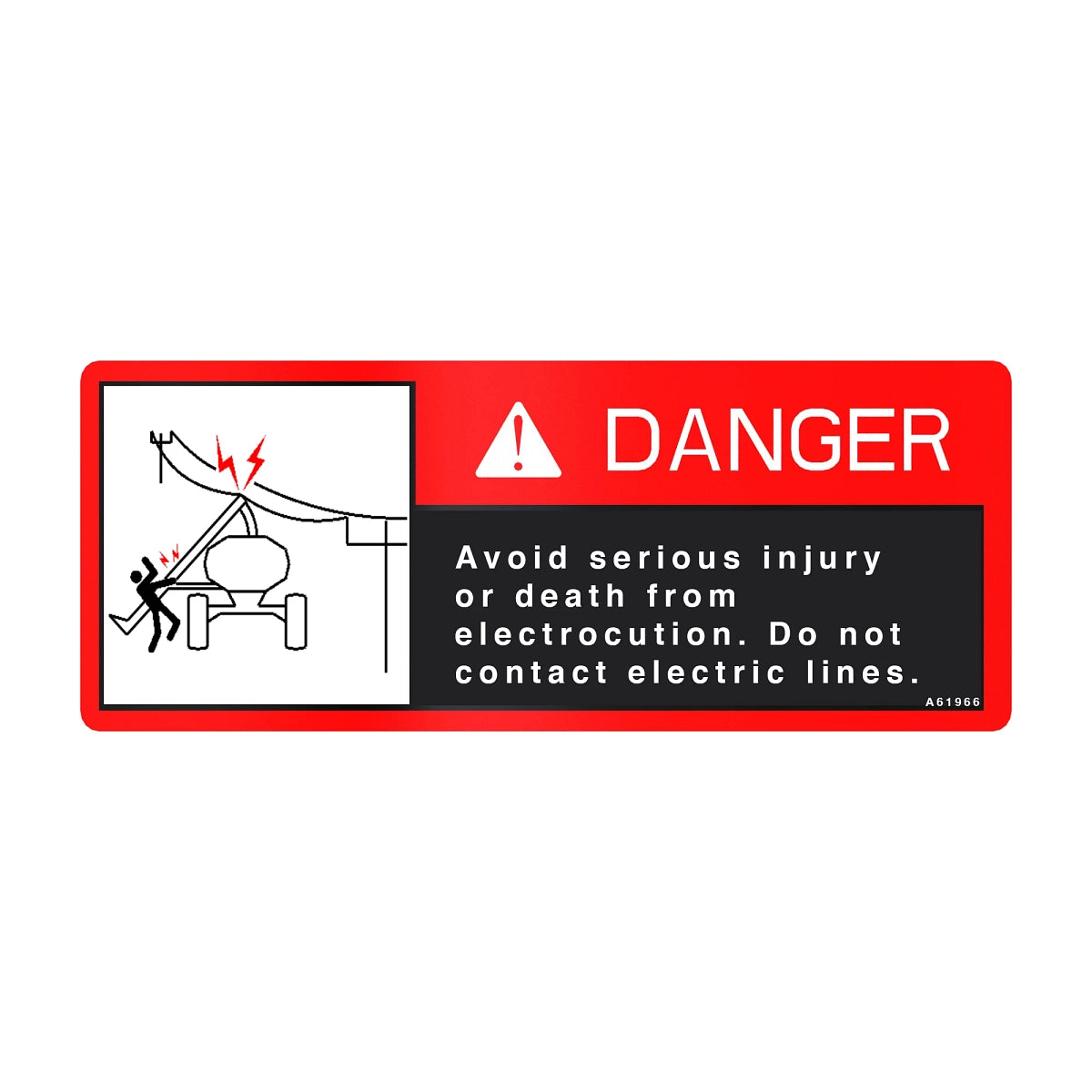John Deere A61966: Electrocution Danger Label