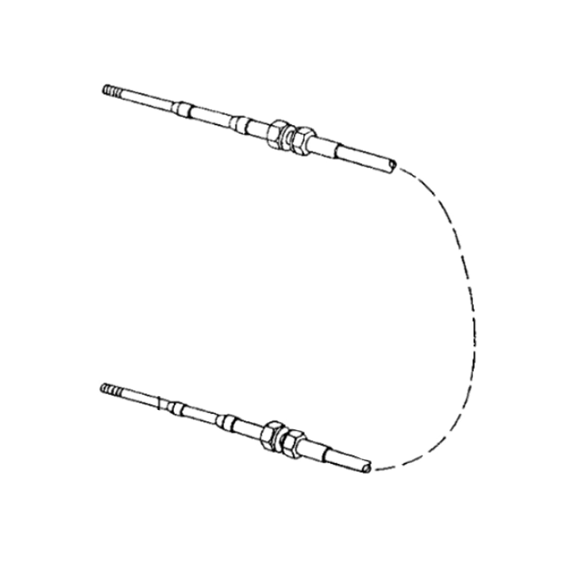 John Deere AH128452: Feeder House Reverser Foot Control Push Pull Cable