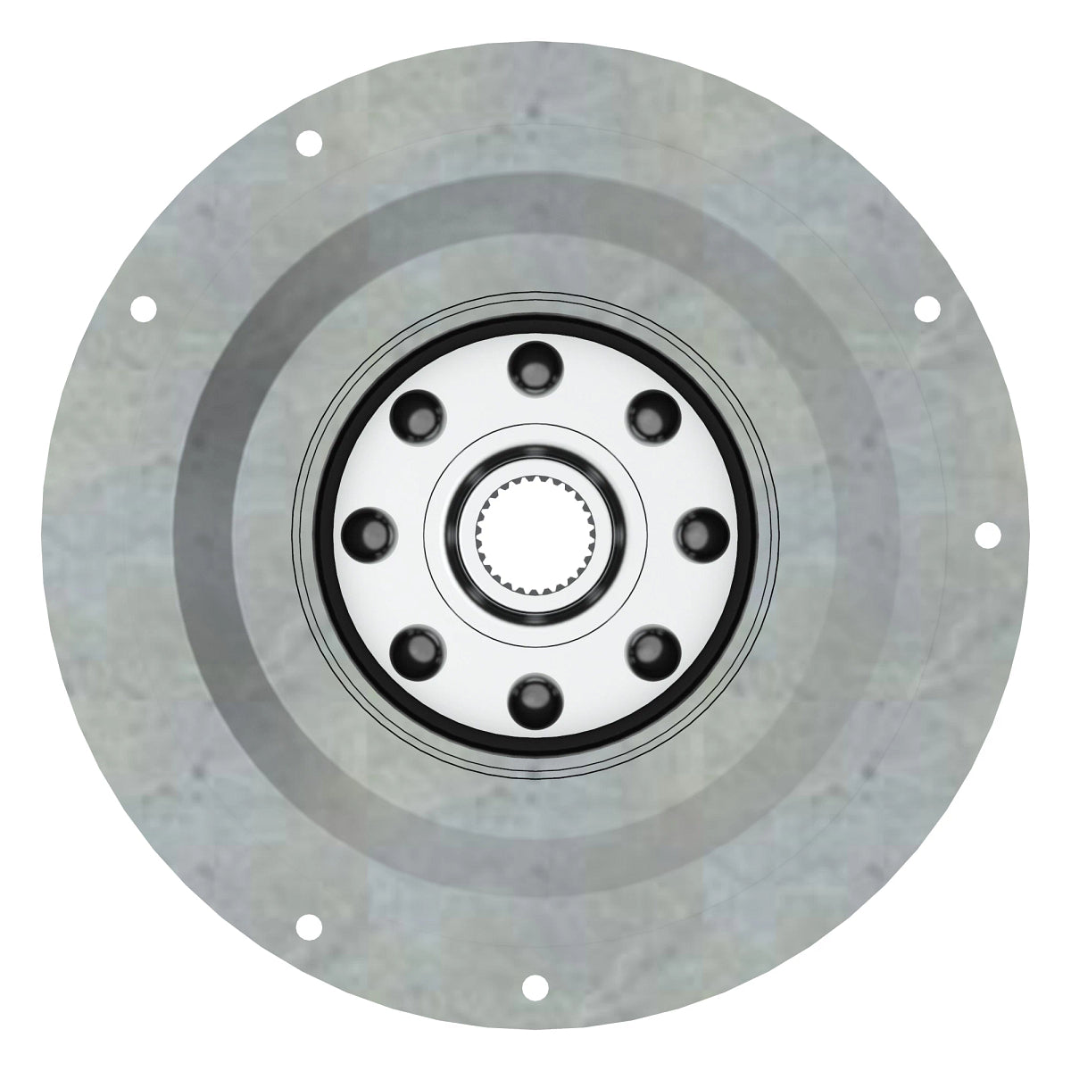 John Deere AH168456: Torsional Damper Splined Coupling with Hub