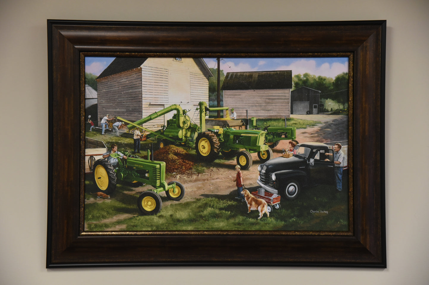 "Shelling Days" Framed Canvas Print