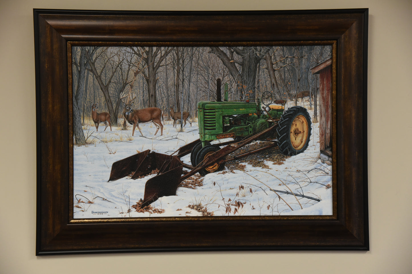 "Deere Valley" Framed Canvas Print