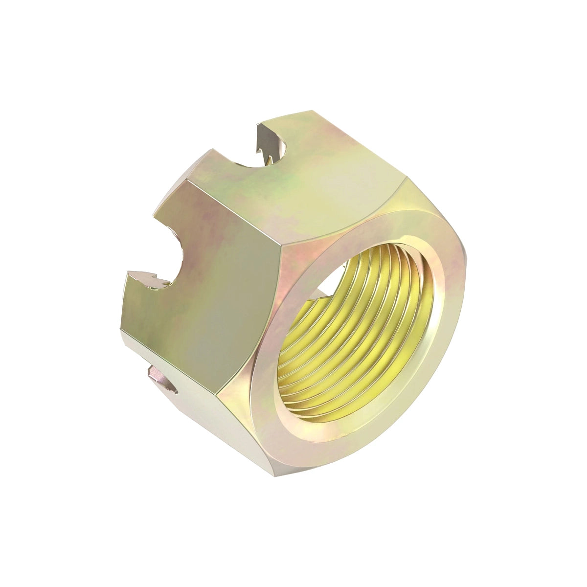 John Deere FH337658: Hexagonal Slotted Nut, 1-1/4"