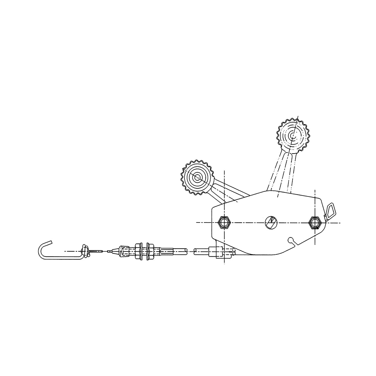 John Deere GC90194: Blade Brake Clutch Control Push Pull Cable