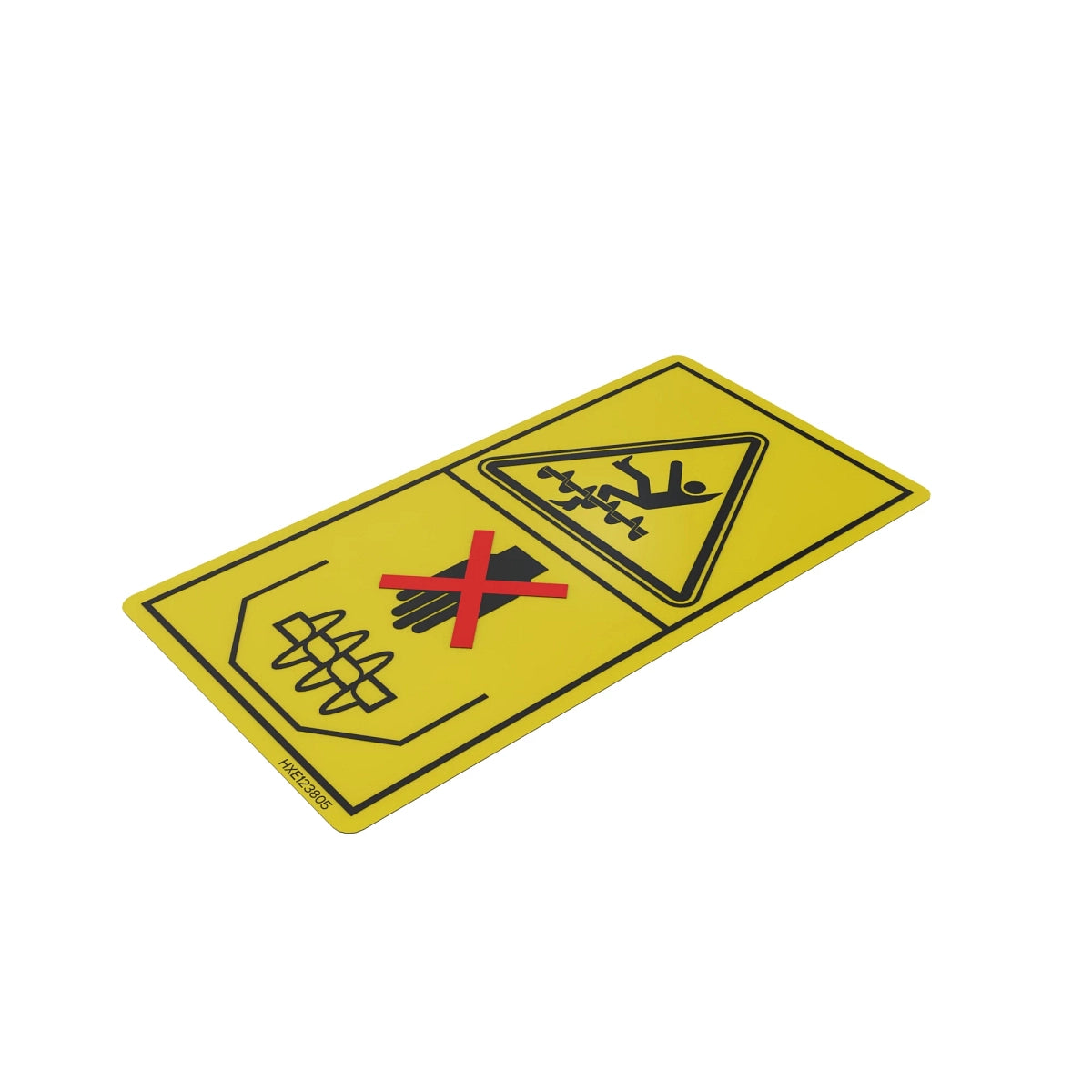 John Deere HXE123805: Grain Tank Auger Avoid Entry Warning Label