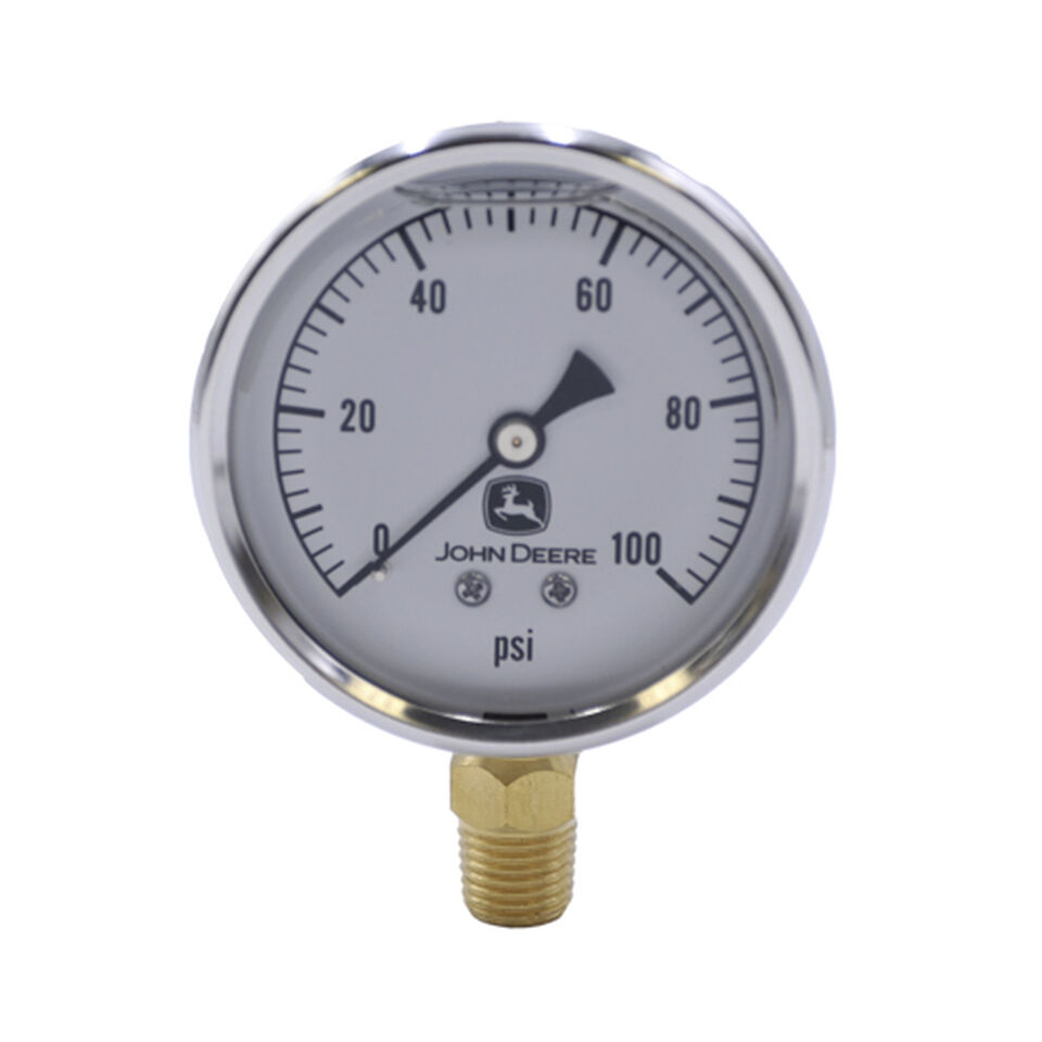 John Deere PMGG100: Liquid Filled Gauge, 0-100 PSI