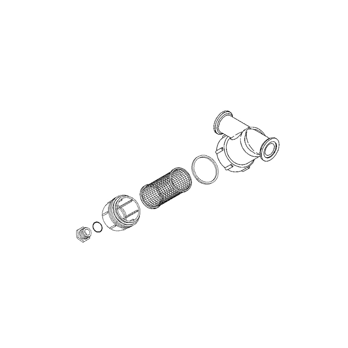 John Deere PMMLS200-80: Manifold Y-Strainer Screen, 80 Mesh, 2" STD Port