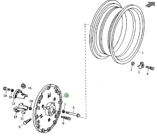 John Deere R35300: Wheel
