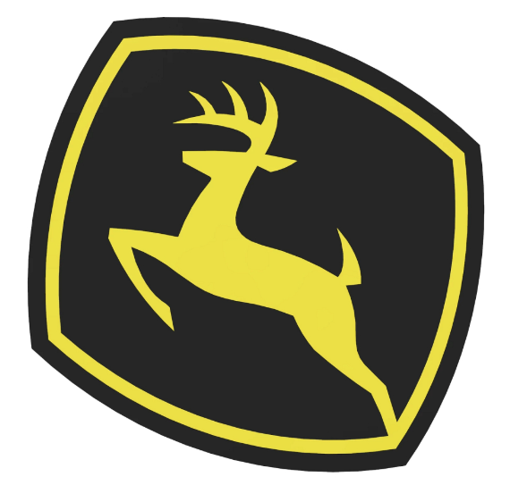 John Deere Logo Decal - Black/Yellow