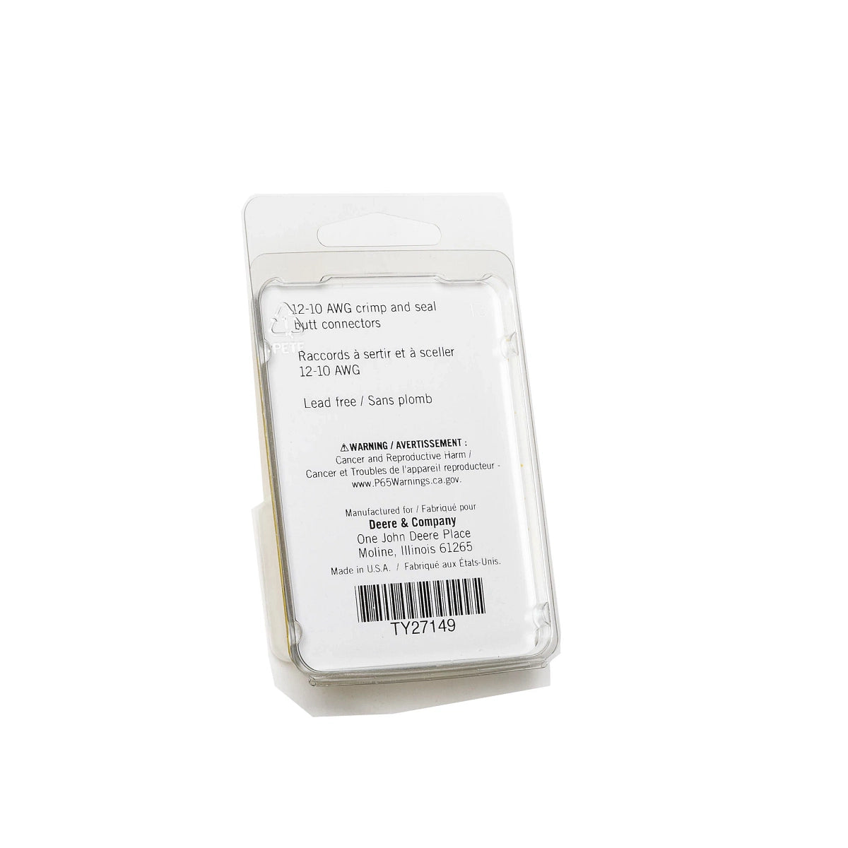John Deere TY27149: 12-10 AWG CS Heat Shrink Butt Connectors (Pack of 10)