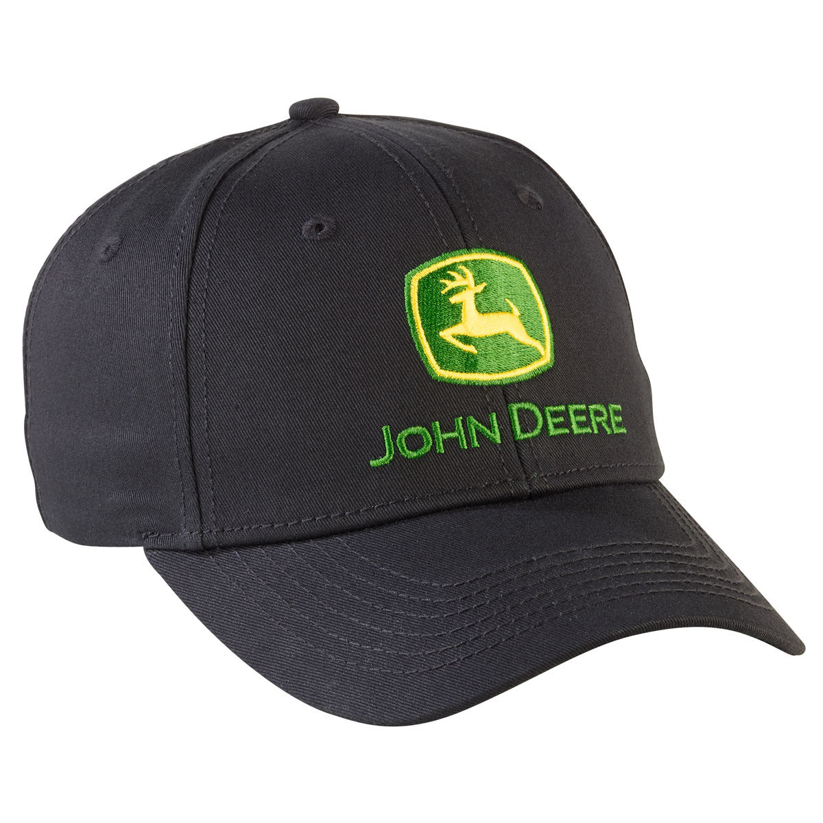 John Deere Black Structured Cap