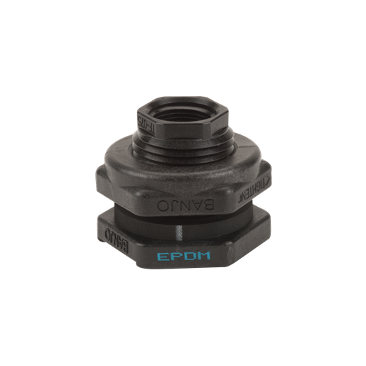 Banjo TF075: 3/4" Poly Bulkhead Tank Fitting with EPDM Gasket