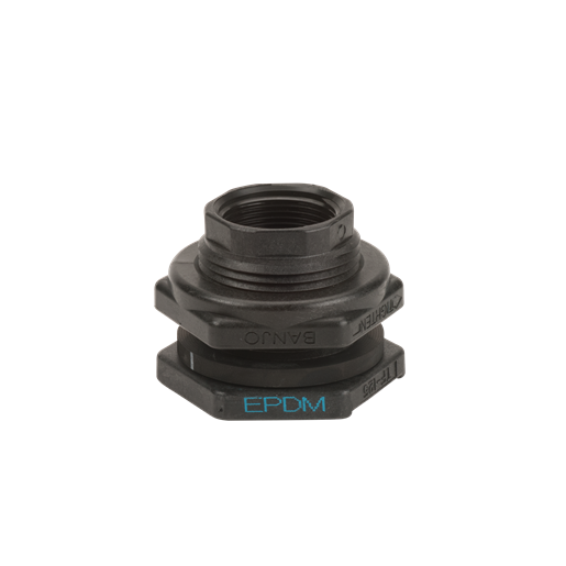 Banjo TF125: 1¼" Poly Bulkhead Tank Fitting with EPDM Gasket