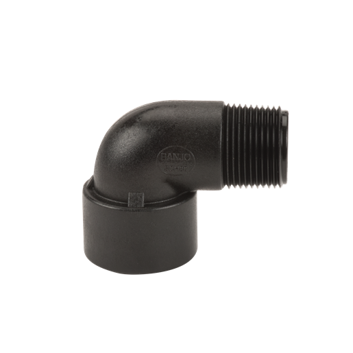 Banjo SL100-90: 1" 90° Poly Street Elbow