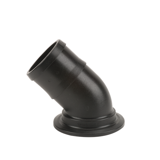 Banjo M300BRB45: 3" Flange X 3" 45° Hose Barb Elbow