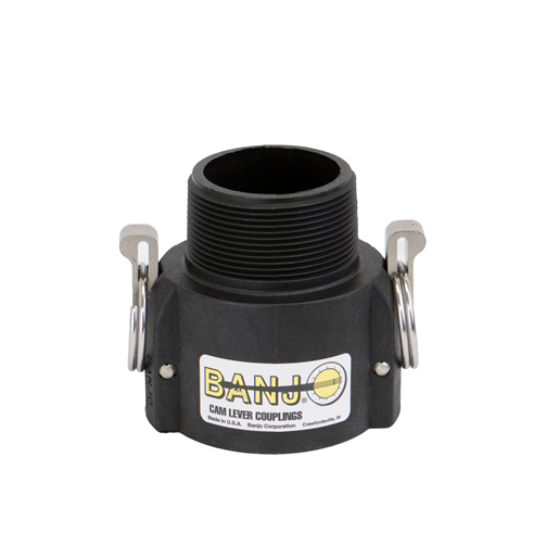 Banjo 200B: 2" Female Coupler X 2" Male Thread Poly Cam Lever Coupling