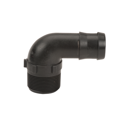 Banjo HB150-90: 1 1/2" Male Thread X 1 1/2" 90° Hose Barb