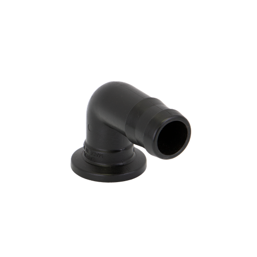 Banjo M100125BRB90: 1" Flange X 1¼" 90° Hose Barb Elbow