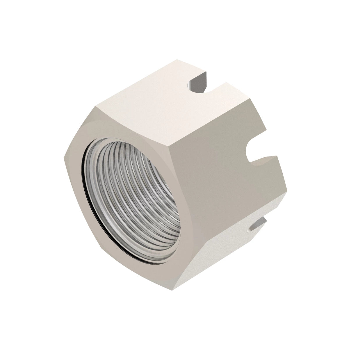 John Deere 14H1097:  Hexagonal Slotted Nut, 7/8"