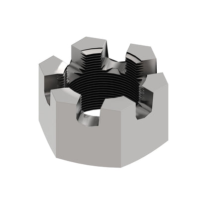 John Deere 14H901: Hexagonal Slotted Nut, 1-1/2"