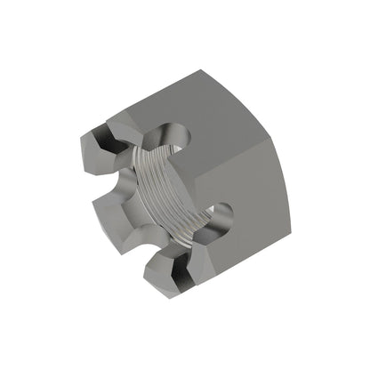 John Deere 14H927: Hexagonal Slotted Nut, 1-1/4"