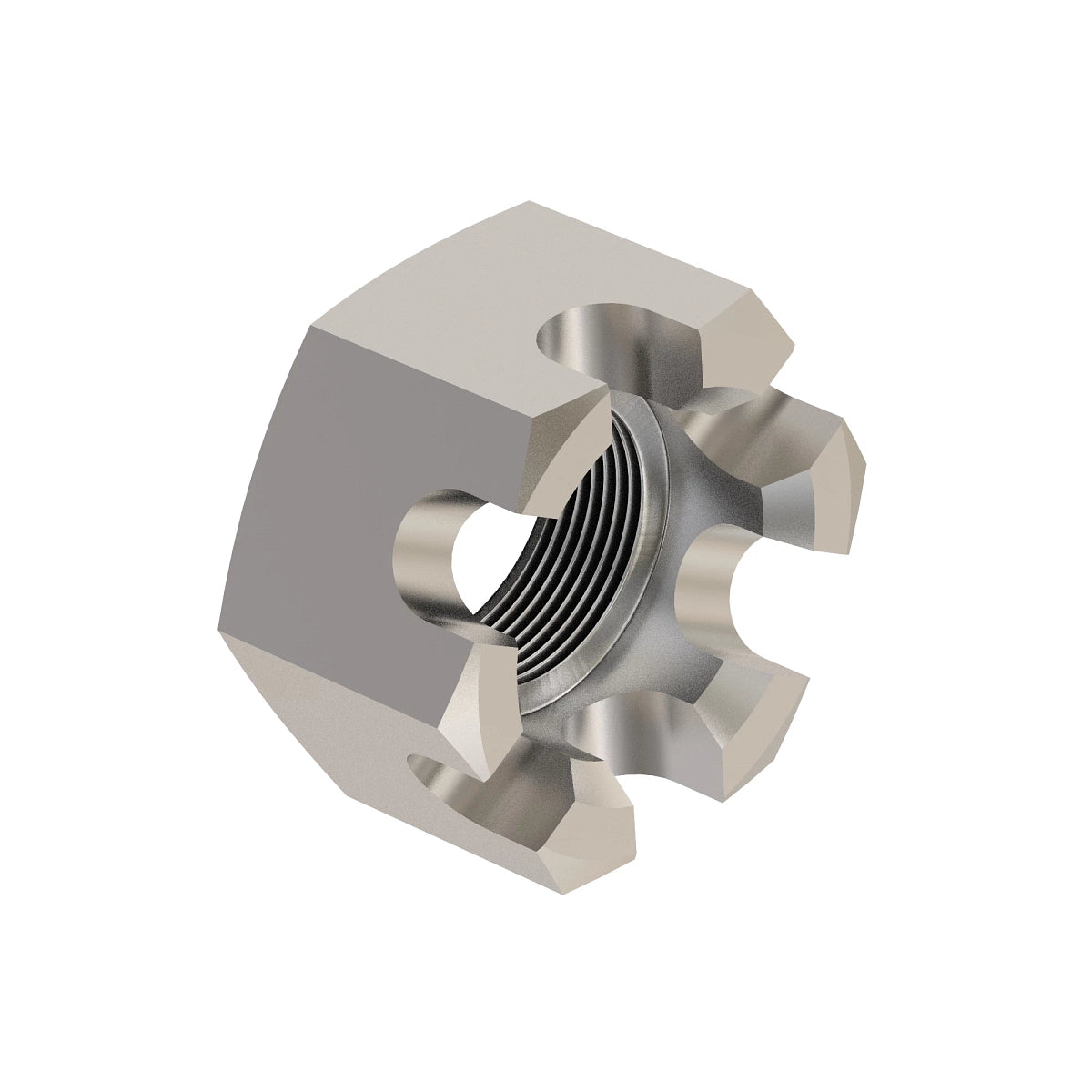 John Deere 14H936: Hexagonal Slotted Nut, 3/8"