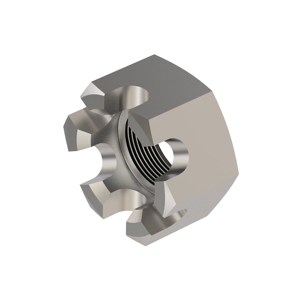 John Deere 14H936: Hexagonal Slotted Nut, 3/8"
