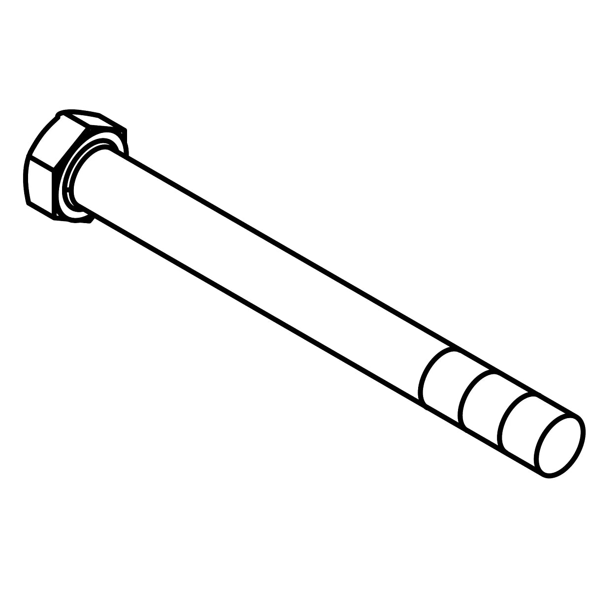 John Deere 19H3306:  Hexagonal Head Screw, 5/8" X 6-1/4"