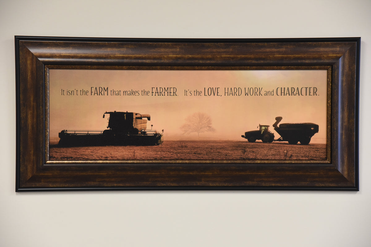 "The Farmer" Framed Canvas Print