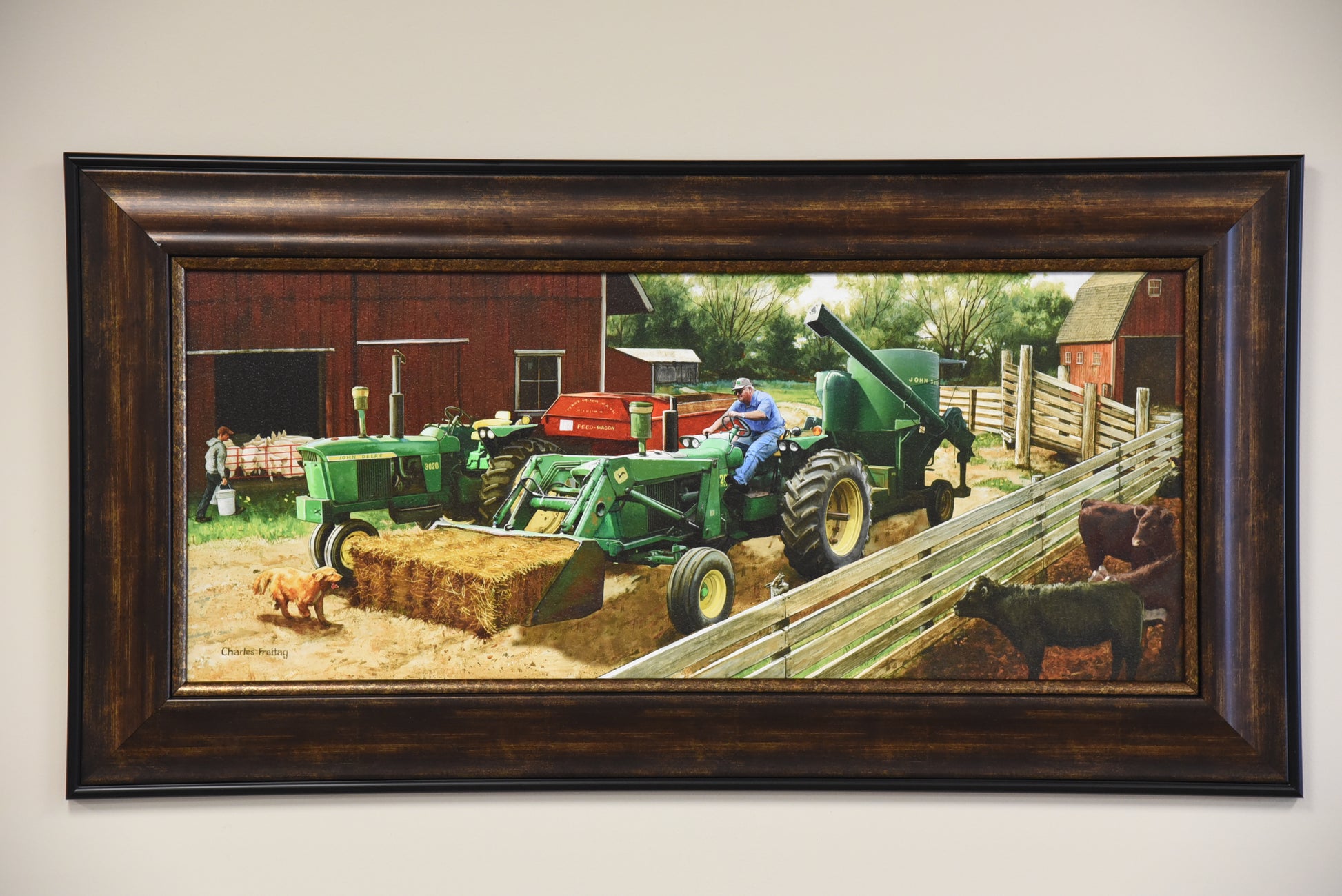 "John Deere Legends" Framed Canvas Print