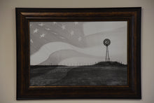 "Heartland Flag" Framed Canvas Print