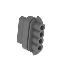 John Deere 57M10205:  Gray External Electrical Connector Housing, 4 Cavities
