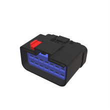 John Deere 57M10297: Black External Electrical Connector Housing, 14 Cavities
