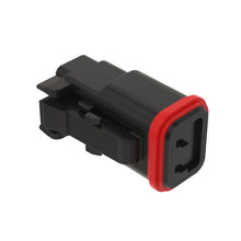 John Deere 57M10517:  Black Internal Electrical Connector Housing, 2 Cavities