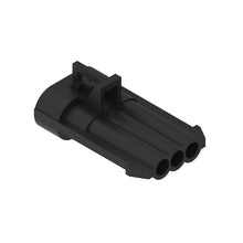 John Deere 57M7257:  Black Internal Electrical Connector Housing, 3 Cavities