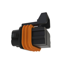 John Deere 57M7261:  Black External Electrical Connector Housing, 8 Cavities
