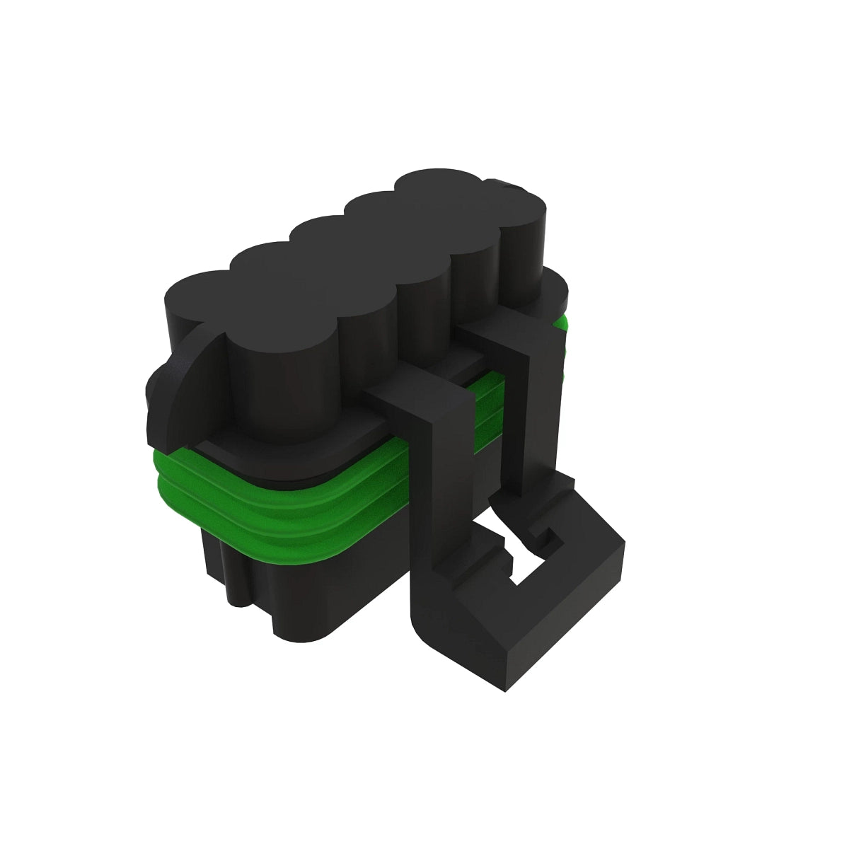 John Deere 57M7262: Black External Electrical Connector Housing, 10 Cavities