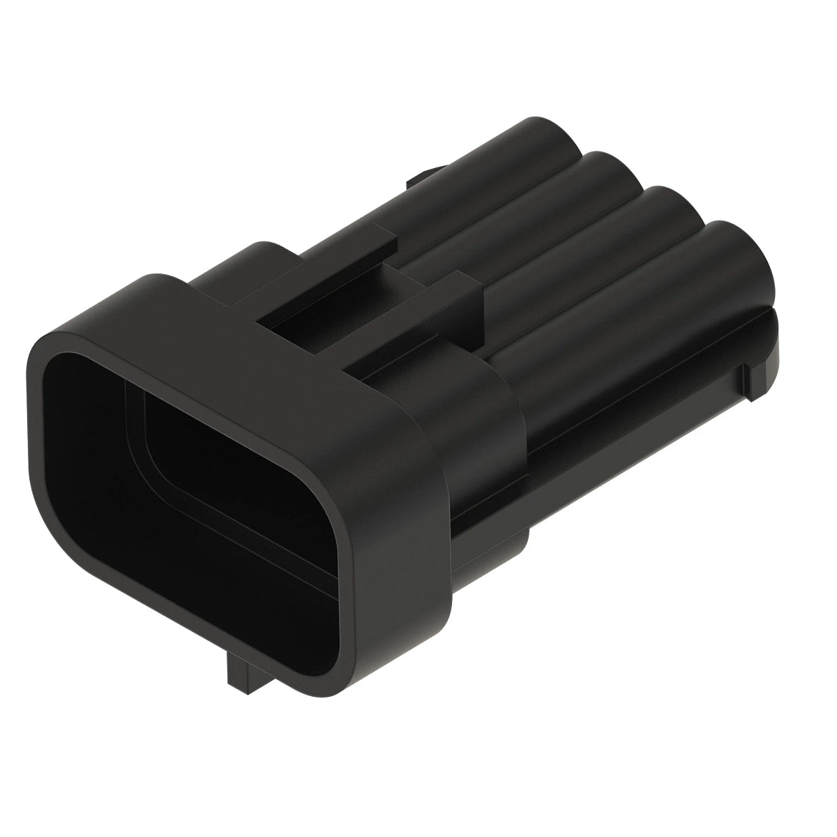 John Deere 57M7264: Black Internal Electrical Connector Housing, 8 Cavities
