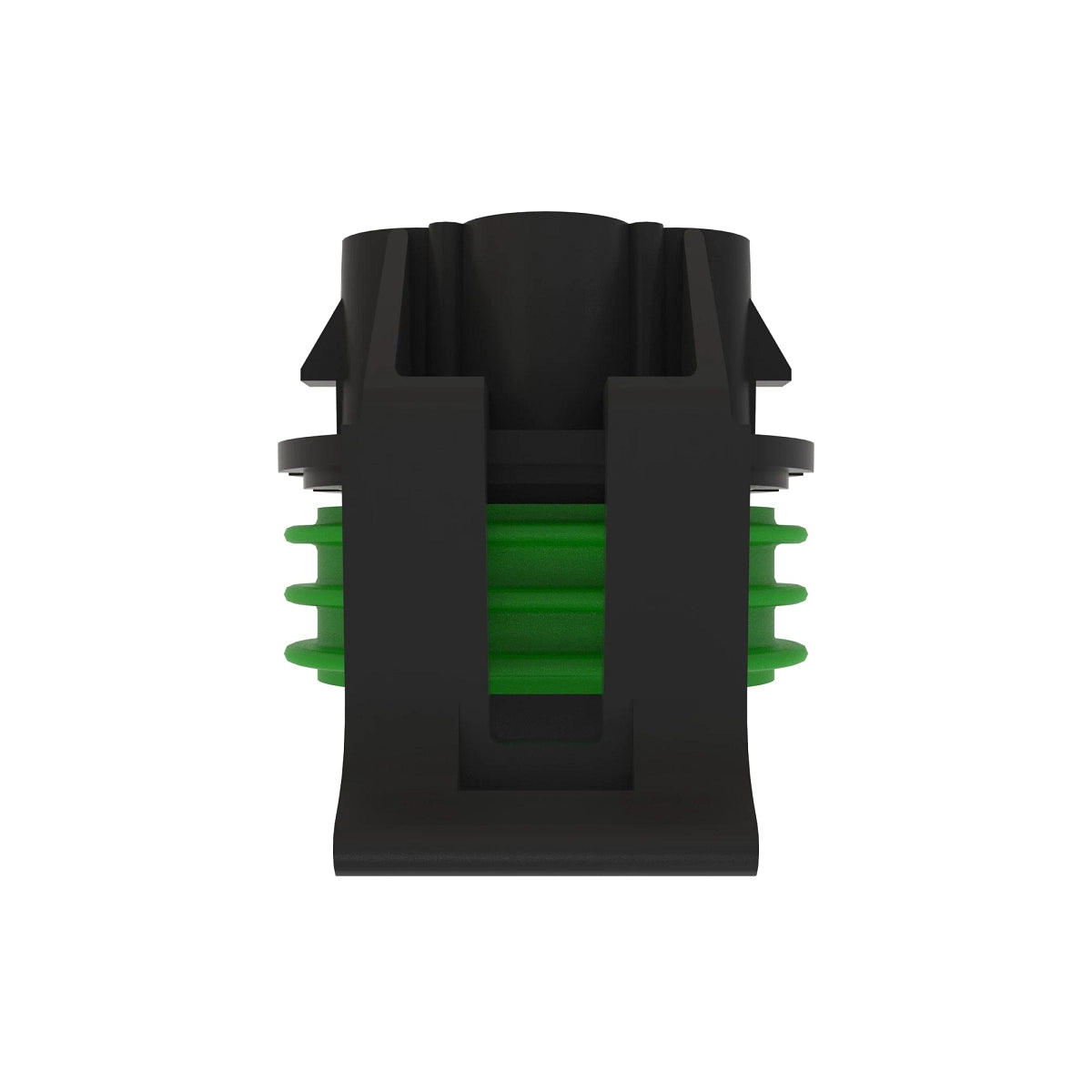 John Deere 57M7343: Gray External Electrical Connector Housing, 3 Cavities