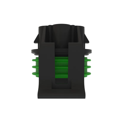 John Deere 57M7343: Gray External Electrical Connector Housing, 3 Cavities